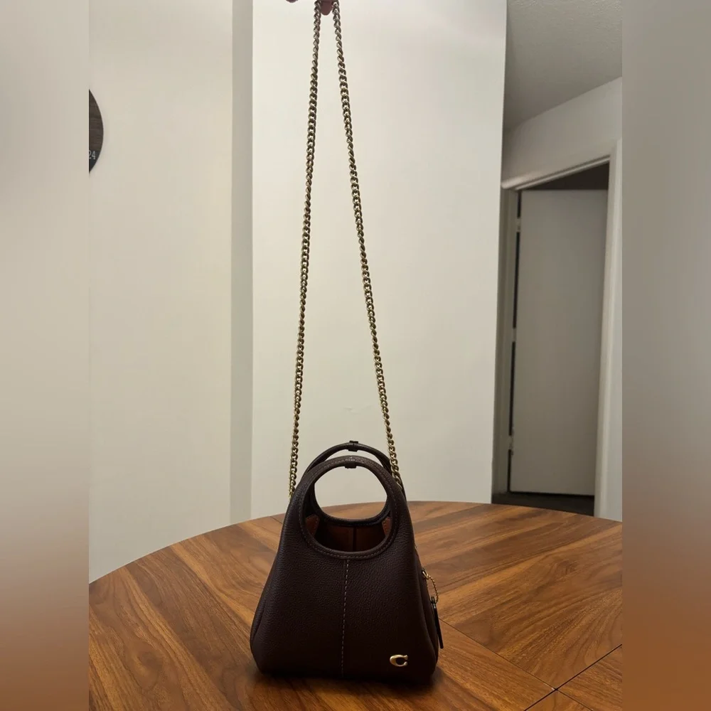 Coach Lana Shoulder Bag 19 Maple/Brass - Picture 8 of 9